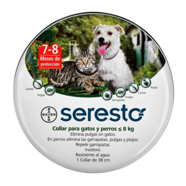 Seresto Collar Antipulgas Perro Gato Hasta 8kg 38cms