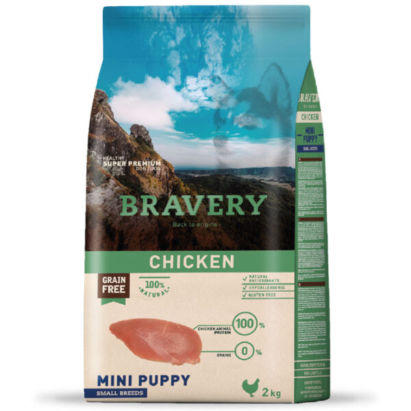 Bravery Alimento Chicken Mini Puppy Raza Pequena 7kg