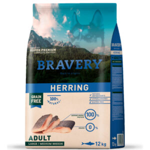 Bravery Alimento Herring Adult Raza Mediana Grande 12kg