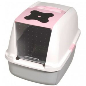 Catit Baño Cerrado Gato Cubierta, Color Rosa