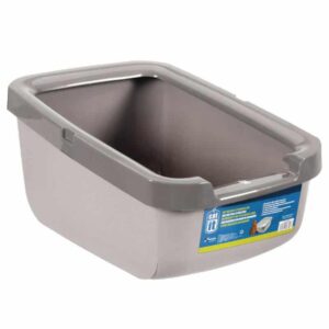 Catit Baño Gato Borde Grueso, Color Gris Claro