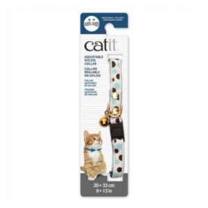 Catit Collar Gato Diseño Blanco Con Lunares