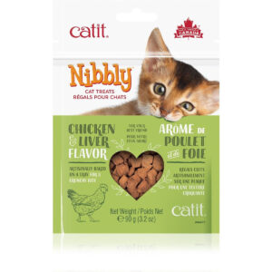 Catit Nibbly Gato Sabor Pollo e Higado, 90Grs