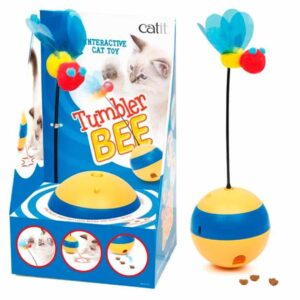 Catit Play Tumbler Bee Gato Con Luz Y Movimiento 2