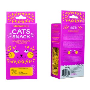 Cats Galletas Gato Rellenas Sabor Atun y Queso , 80gr