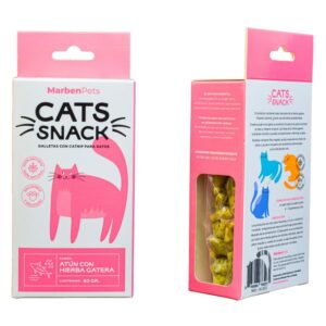 Cats Galletas Gato Sabor Atún y Catnip , 80gr