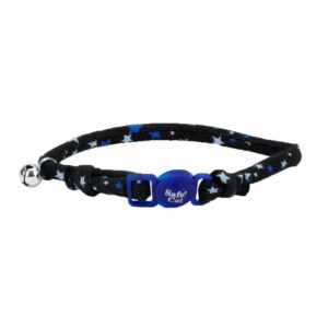Coastal Collar Gato Diseño Redondo Black Stars