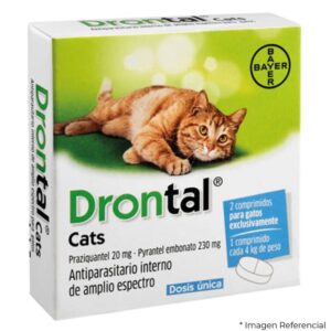Drontal Gato 4Kg Antiparasitaro Interno, 2 Tabletas