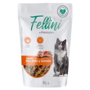 Fellini Gato Sabor Mix Atun y Salmon , Pouch 85Gr