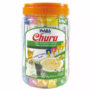 Inaba Churu Gato Mix Sabor Atun y Pollo, 50 Tubos