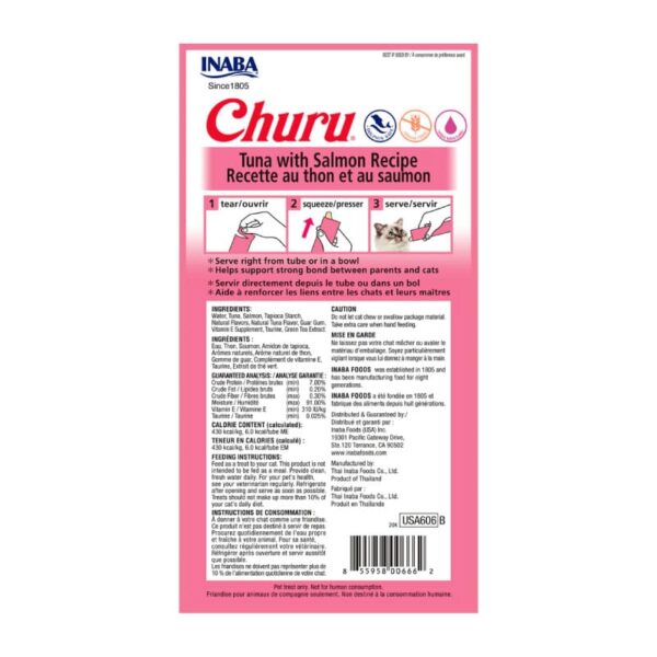 Inaba Churu Gato Sabor Atun Y Salmon 4 Tubos 2