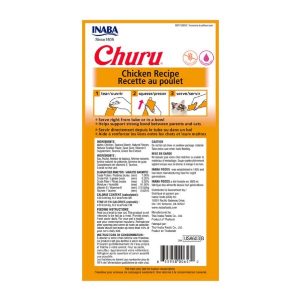 Inaba Churu Gato Sabor Pollo 4 Tubos 2