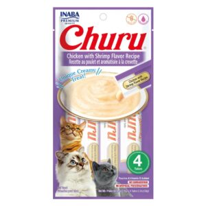 Inaba Churu Gato Sabor Pollo Y Camaron 4 Tubos 2