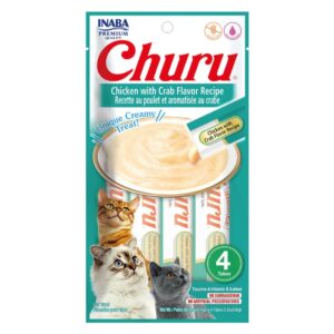 Inaba Churu Gato Sabor Pollo Y Cangrejo 4 Tubos 2