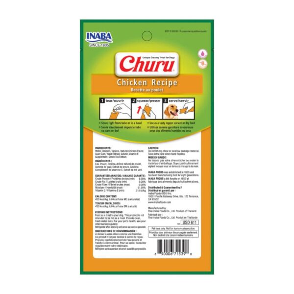 Inaba Churu Perro Sabor Pollo 4 Tubos 2