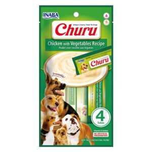 Inaba Churu Perro Sabor Pollo Y Vegetales 4 Tubos 2