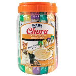 Inaba Churu Snack Gato Mix Sabor Pollo, 50 Tubos