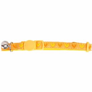 Pawise Collar Gato Diseño Amarillo Corazones