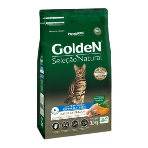 Golden Alimento Gato Castrado Sabor Pollo y Calabaza, 3Kg
