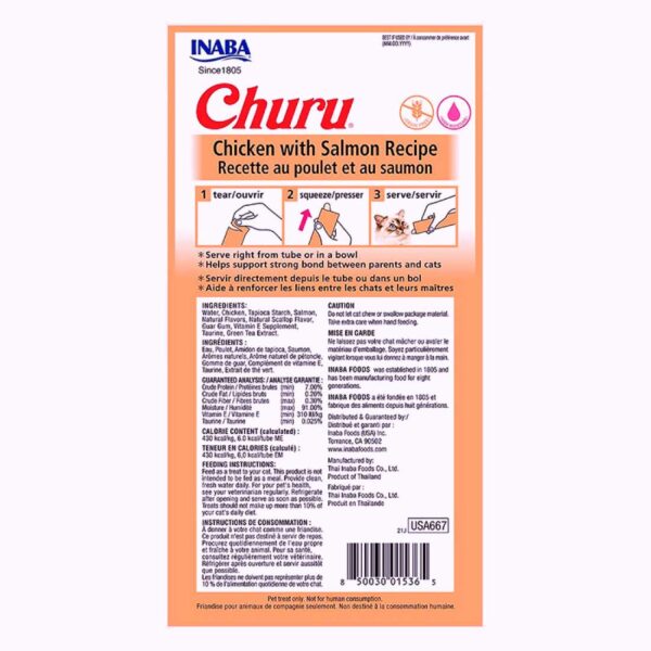 Inaba Churu Snack Gato Sabor Pollo Y Salmon2