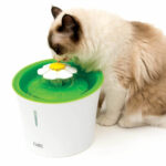 Catit Combo Fuente Flor 3 Lts Alfombra Cacahuate Con Plato