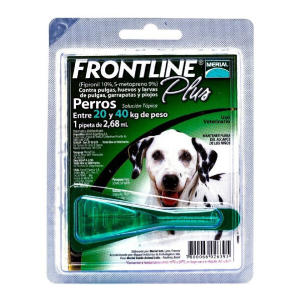 Frontline Plus Pipeta Antipulgas Perro 20 A 40kg
