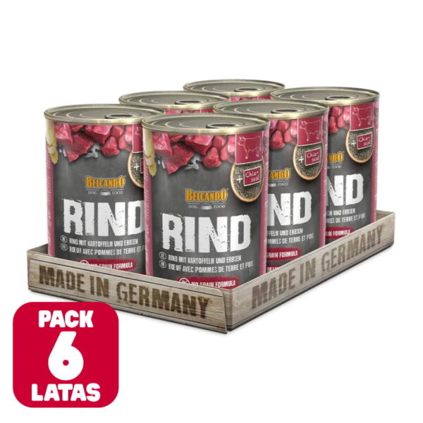 Pack 6 x Belcando Lata Ternera Patata y Guisantes 400gr - Imagen 1