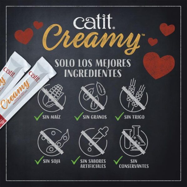 Catit Creamy Sabor Gato Salmon y Camarones  4 Tubos - Imagen 2
