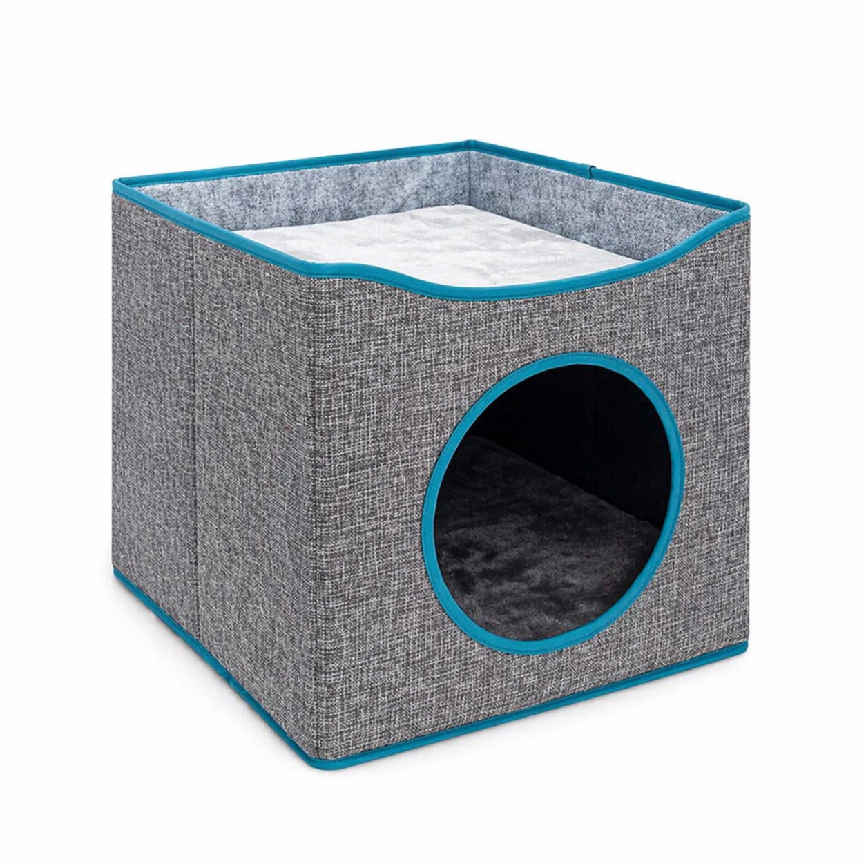 Casa Cama Para Gato 2 Niveles Refugio Acolchado Casa Cama Para Gato 2 Niveles Refugio Acolchado - Imagen 1