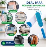 Cepillo QuitaPelos Mascotas Reutilizable Ropa Sofá Auto - Imagen 5