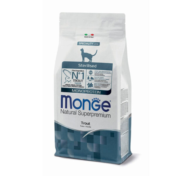 Monge Sterilised Trout Monoprotein Cat 1.5Kg - Imagen 1