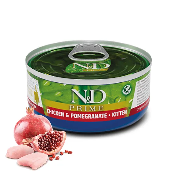 N&D Prime Lata Pollo y Granada Kitten 80gr - Imagen 1