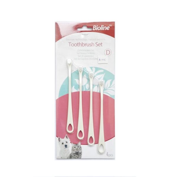 Bioline Set de 4 Cepillos de Dientes para Gatos - Imagen 1