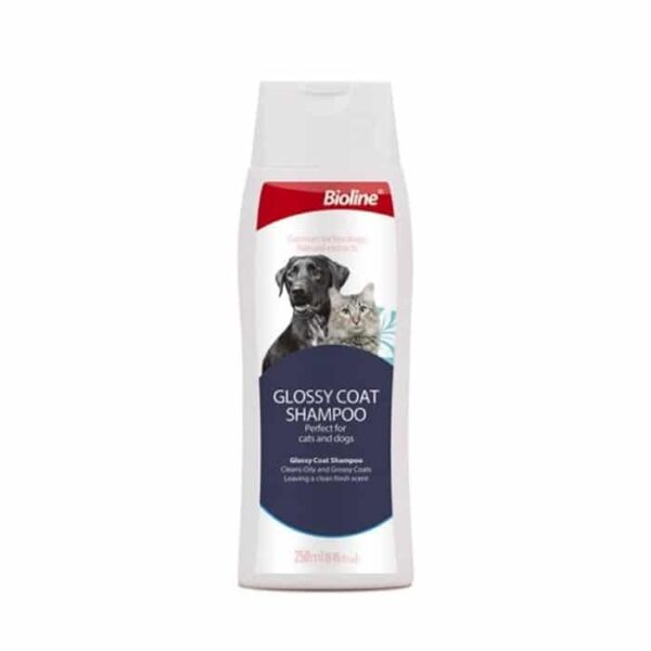 Bioline Shampoo Perro y Gato Efecto Glossy Coat 250ml - Imagen 1