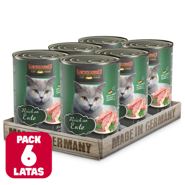 Pack 6 x Leonardo Lata QS Pato 400gr - Imagen 1