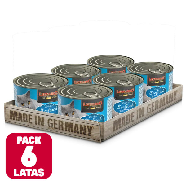 Pack 6 x Leonardo Lata QS Pescado 200gr - Imagen 1