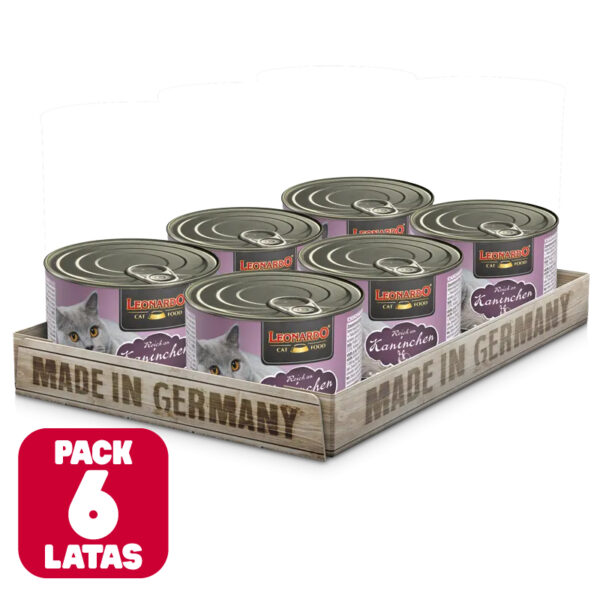 Pack 6 x Leonardo Lata QS Conejo 200gr - Imagen 1