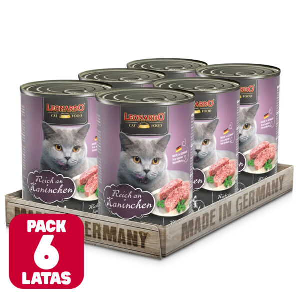Pack 6 x Leonardo Lata QS Conejo 400gr - Imagen 1