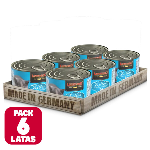 Pack 6 x Leonardo Lata QS Kitten 200gr - Imagen 1