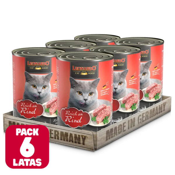 Pack 6 x Leonardo Lata Quality Selection Ternera 400gr - Imagen 1
