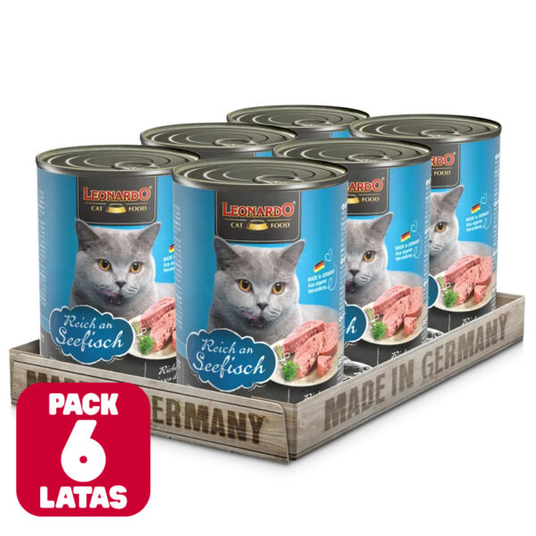 Pack 6 x Leonardo Lata QS Pescado 400gr - Imagen 1