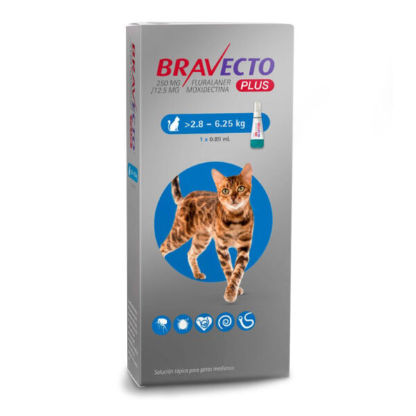 Bravecto 12 Semanas Gato 2.8 a 6.25Kg - Imagen 1