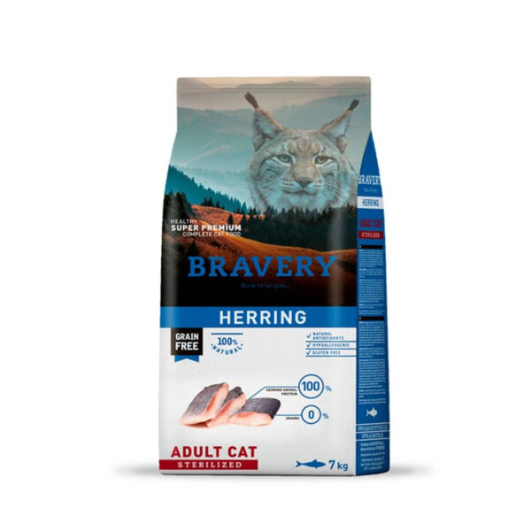Bravery Herring Adult Cat Sterilized 7Kg - Imagen 1
