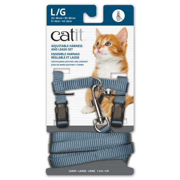 Catit Arnés Gato con Correa Celeste – Large - Imagen 1