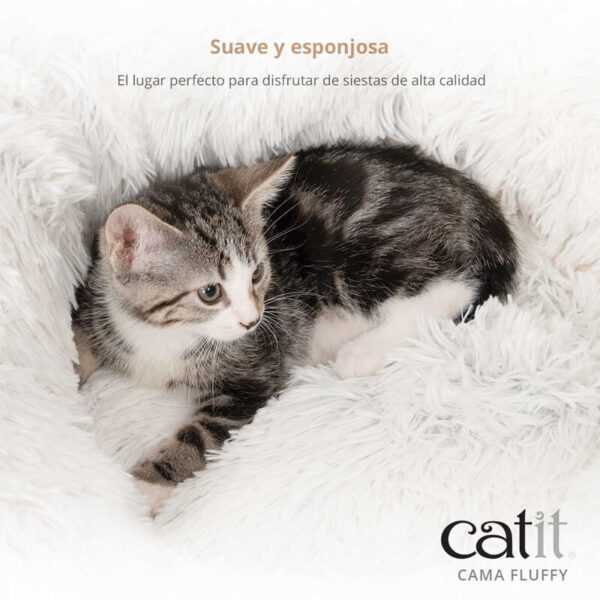 Catit Cama Fluffy Gato Blanca - Imagen 4