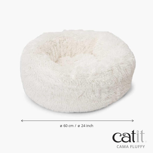 Catit Cama Fluffy Gato Blanca - Imagen 6