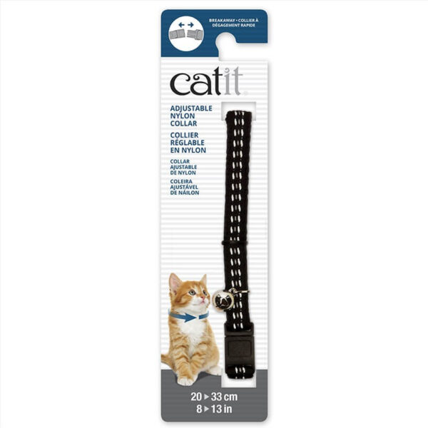 Catit Collar Gato Reflactante Color Negro - Imagen 1