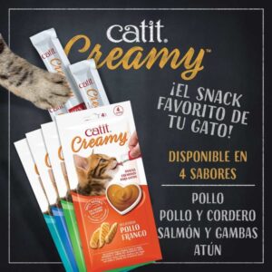 Catit Creamy Cremoso Gato Sabor Atun  4 Tubos - Imagen 4