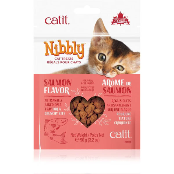 Catit Nibbly Gato Sabor Salmon 90Grs - Imagen 1