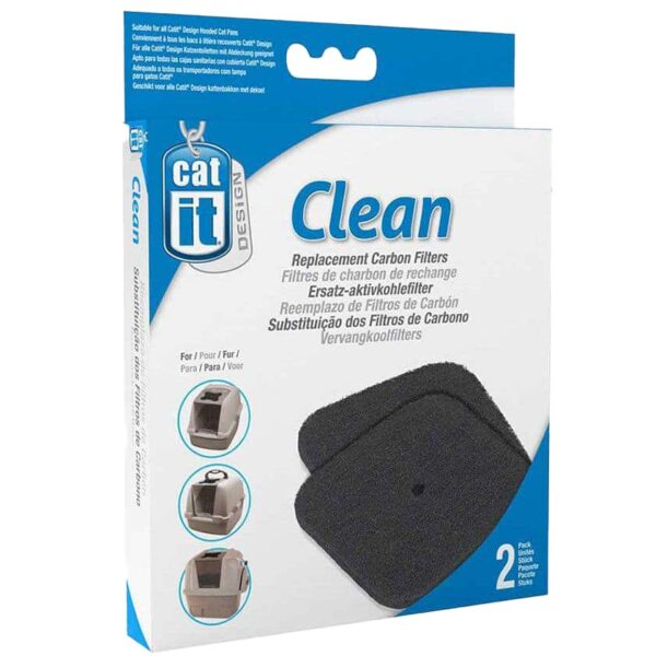 Catit Pack Filtros Carbon Baño Cerrado Gato 2 Und - Imagen 1
